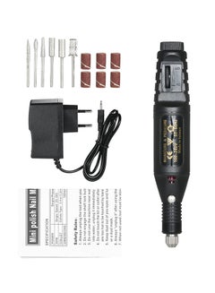 Buy 14-Piece Mini Electric Grinder Drill Tool Black/White in Egypt