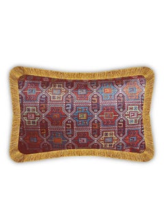 Buy Ethnic Style Velvet Printing Cushion Cover Multicolour 45x45centimeter in UAE