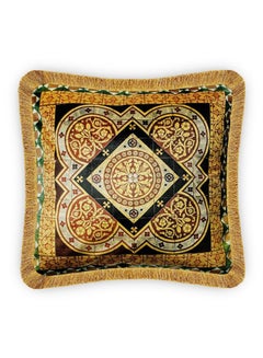 Buy Damask Vintage Printing Cushion Cover Multicolour 45x45centimeter in UAE