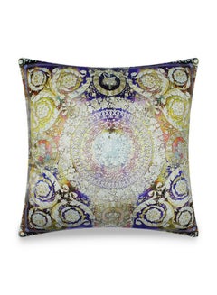 Buy Vintage Frame With Flowers Printing Cushion Cover Multicolour 45x45cm in UAE