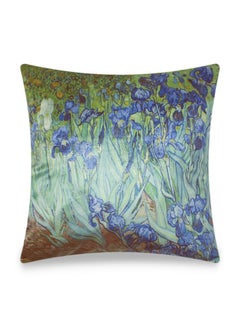 Buy Aconite Blossoms Printed Cushion Cover Multicolour 45x45cm in UAE
