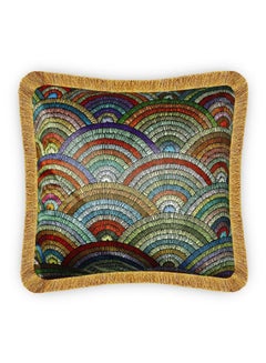 Buy Seamless Embroidered Printing Cushion Cover Multicolour 45x45cm in UAE