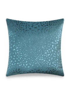 Buy Embossed Fabric Cushion Cover Cyan 45x45centimeter in UAE