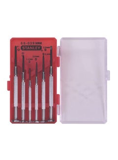 Buy 6-Piece Jewelers Precision Screwdriver Set Silver/Black 10cm in UAE