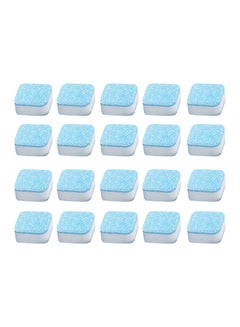 اشتري 20-Piece Washing Machine Laundry Tablet Blue/White 12cm في مصر