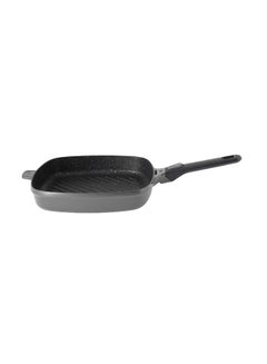 Buy Square Grill Pan With Handle Grey/Black 28cm in Egypt