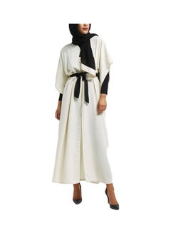 Buy Long Sleeve Abaya Black/White in UAE