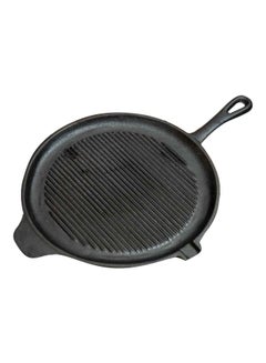 Buy Ferric Cast Iron Fry Pan Black 26cm in UAE