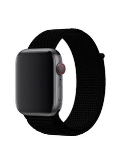 اشتري Apple Watch 42mm/44mm/45mm Nylon Sport Loop Band Black في السعودية