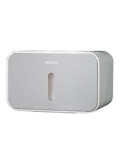 Buy Wall Mounted Tissue Paper Dispensing Box Grey 21x13.5x13.5centimeter in UAE