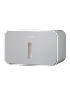 Buy Wall Mounted Tissue Paper Dispensing Box Grey 21x13.5x13.5centimeter in Saudi Arabia