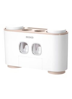 Buy Automatic Toothbrush Holder White/Pink 15.5x26centimeter in UAE