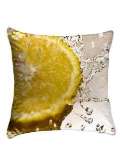 Buy Printed Pillow Cover polyester Lime Green/Clear/White 40 x 40cm in Egypt