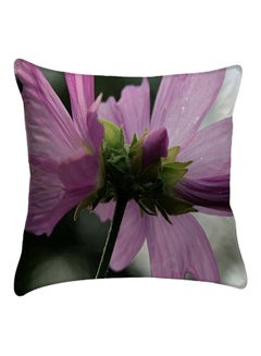 Buy Printed Pillow Cover polyester Pink/Green/White 40 x 40cm in Egypt