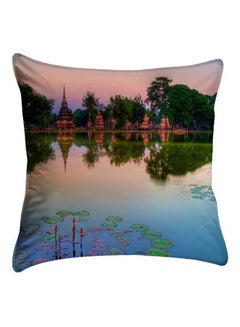 Buy Thailand City Printed Pillow Cover Multicolour 40 x 40cm in Egypt