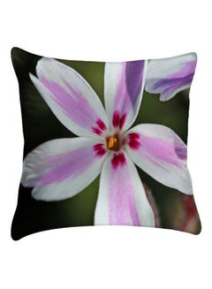 Buy Flower Printed Pillow Cover Pink/White/Green 40 x 40cm in Egypt