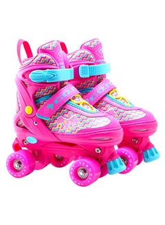 Buy Adjustable High-Top Quad Roller Epic Skates Shoes 40cm in Saudi Arabia