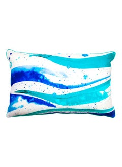 Buy Anemoss Printed Throw Pillow Blue/White 53x36centimeter in UAE