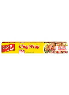 اشتري Plastic Cling Wrap Roll 200 Sq.Ft في الامارات