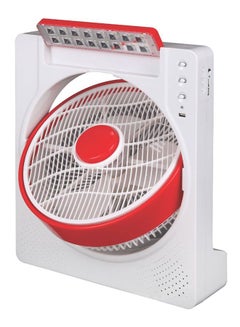 Buy Rechargeable Emergency Fan With Light CHISUNST-3003M White/Red in UAE