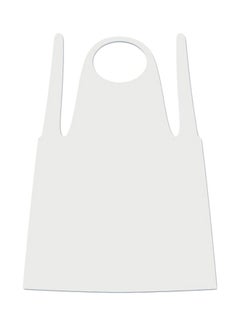 Buy Waterproof Oil Resistant Lastics Apron White 98x60centimeter in Saudi Arabia