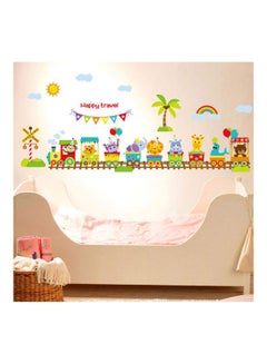 Buy Train Animal Decorative Wall Sticker Brown/Green/Red 175x55centimeter in UAE