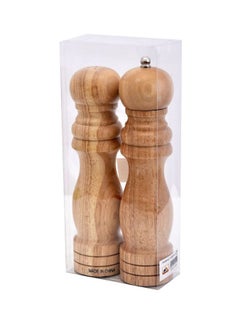 Buy 2-Piece Salt And Pepper Mills Brown 200ml in UAE