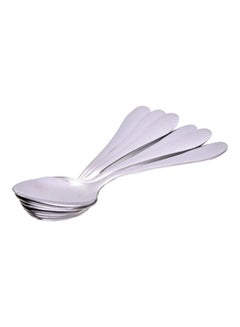 Buy 6-Piece Spoon Set Silver 20cm in Saudi Arabia