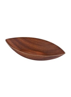 Buy Boat Shaped Salad Bowl Brown 15x30.5x6centimeter in UAE