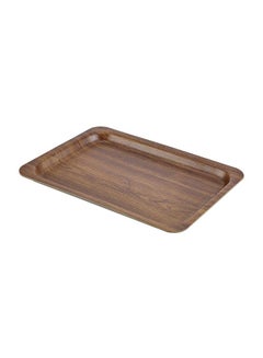 Buy Wooden Rectangular Serving Tray Brown 21x27x1.5cm in Saudi Arabia