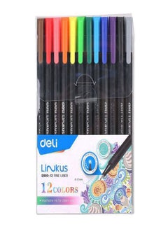 Buy 12-Piece Fineline Pen Set Multicolour in UAE