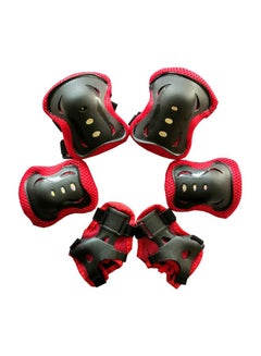 Buy 6-Piece Roller Skating Protective Elbow And Knee Pads in Saudi Arabia
