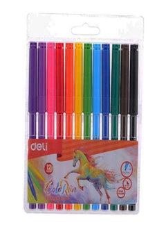 Buy 12-Piece Felt Pen Set Multicolour in UAE