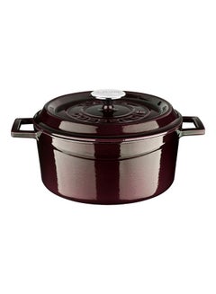 Buy LAVA Premium Round Cast Iron Dutch Oven Brown/Black 4.49Liters in UAE