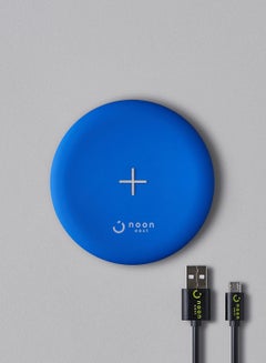 Buy Wireless Charging Pad Qi-Certified Compatible With Apple iPhone And Samsung Blue in Saudi Arabia