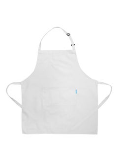 Buy Polyester Apron With Adjustable Neck Belt White 66x75cm in Egypt