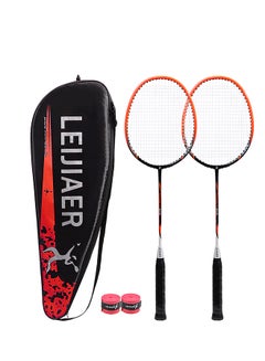 اشتري Pair Of Professional Badminton Racket With Case And Grip في السعودية