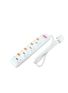 Buy 4-In-1 Extension Socket White in UAE