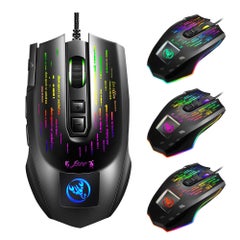 Buy J500 USB Wired RGB Gaming Mouse Black in UAE
