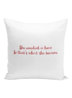 اشتري Motivational Quote Printed Decorative Pillow أبيض/وردي 16x16بوصة في الامارات