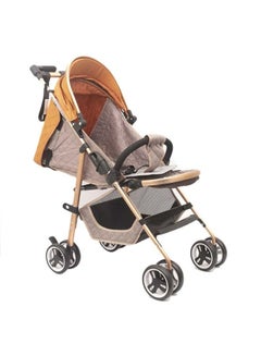 orange baby stroller