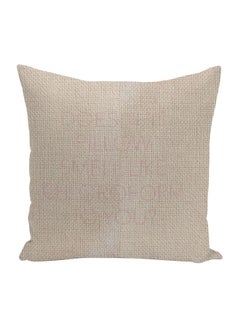 اشتري Does This Pillow Smell Like Chloroform To You? Printed Decorative Pillow Beige/Pink 16x16inch في الامارات