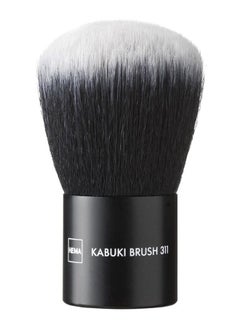 Buy Round Shape Kabuki Brush Black/White in UAE