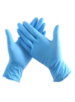 Buy Pair Of 100 Industrial Nitrile Powder Free Disposable Gloves Light Blue S in Saudi Arabia