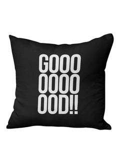 Buy Good Printed Decorative Pillow Black/White 16x16inch in Saudi Arabia