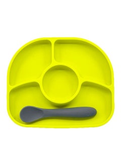 Buy Silicone Plate With Spoon in Saudi Arabia
