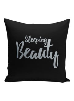 Buy Quote Printed Decorative Pillow Black/Silver 16x16inch in Saudi Arabia