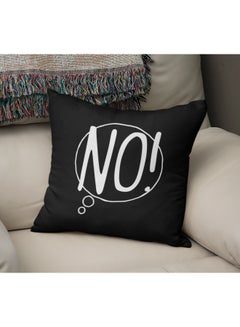 Buy No Printed Decorative Pillow Black/White 16x16inch in Saudi Arabia