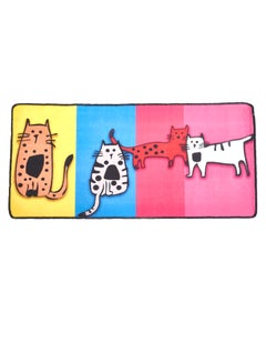 Buy Cats Door Rug Multicolour 60x 130centimeter in UAE