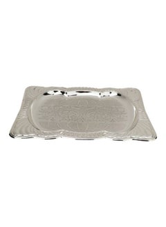 Buy Alloy Serving Tray Silver 27x33x2cm in Saudi Arabia